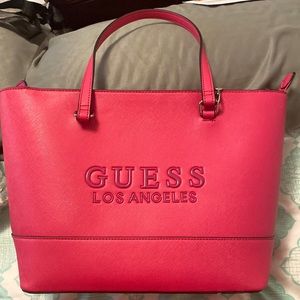 Hot pink Guess purse